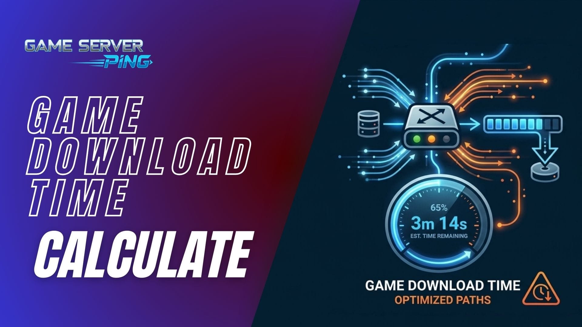 Game download time estimator
